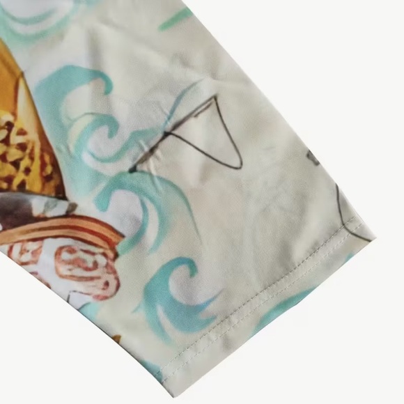 Plus 2X SZ 16 Kimono Dress Coverup Polyester Cat and Fish Print Non-Stretch NEW - Picture 4 of 8